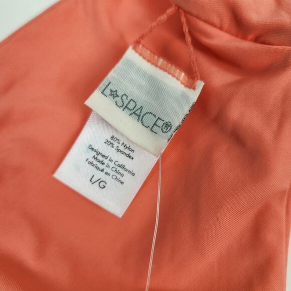 L*Space Kristen Bikini Top Wrap Around Coral Size Large NWT - Picture 5 of 6